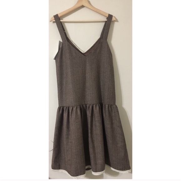 Front Row Shop Ruffle-trimmed Wool Slip Dress - Picture 4 of 8